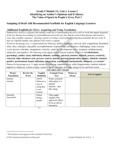 ELL Scaffolds for Grade 5