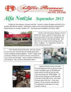 October 14 th - Florida Alfa Club