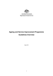 Ageing and Service Improvement Programme Guidelines Overview