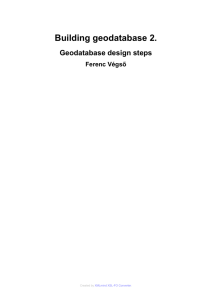 Geodatabase design steps