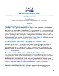 March 2012 - Minnesota Gerontological Society