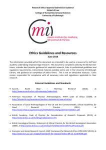 Research Ethics Approval Submission Guidance