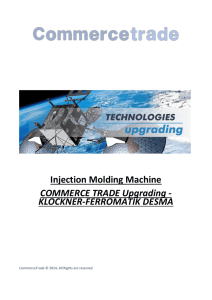 Injection Molding Machine COMMERCE TRADE Upgrading