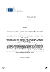 INTRODUCTION Directive 2009/31/EC of the European Parliament