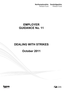 EG11 Dealing with Strikes Oct 11 - LGSS Pensions Cambridgeshire