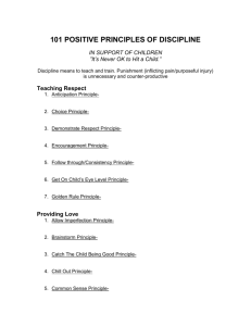 101 POSITIVE PRINCIPLES OF DISCIPLINE