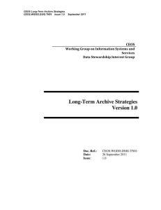 Long-Term Archive Strategies