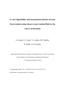 In vitro digestibility and fermentation kinetics of some browse plants