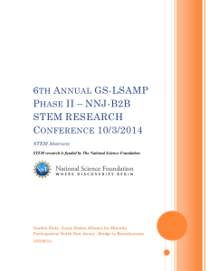 6th Annual GS-LSAMP Phase II * NNJ