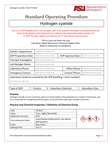 Hydrogen cyanide (gas)