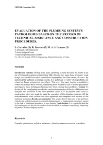 EVALUATION OF THE PLUMBING SYSTEM´S PATHOLOGIES