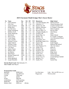 2007 CMS Stags Soccer Roster - Claremont-Mudd