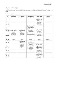 Version II 26.6. Life Science Technology Check the timetables for