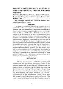 الملخص العربى دراسة مدي استجابة نباتات الفول
