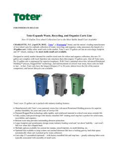 Toter Expands Waste, Recycling, and Organics Carts Line