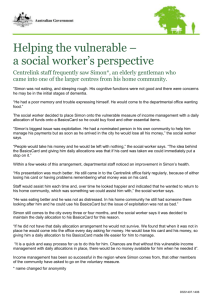 Helping the vulnerable – a social worker`s perspective