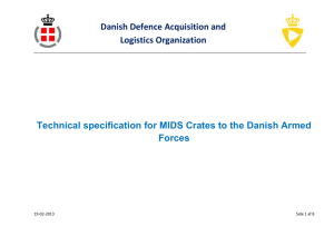 Technical specification for MIDS Crates to the Danish Armed Forces