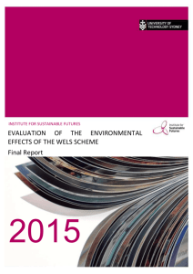 Evaluation of the Environmental Effects of the WELS scheme Final