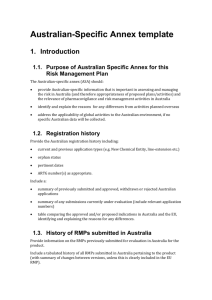 Risk management plans - Australian