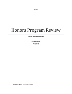 Honors Program Review - Evergreen Valley College