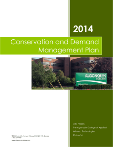 Conservation and Demand Management Plan