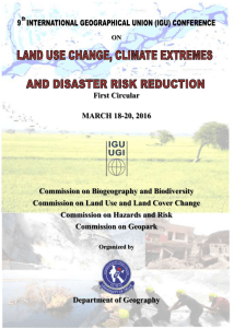 Land Use Change, Climate Extremes and Disasters Risk Reduction