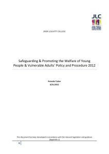 Safeguarding & Promoting the Welfare of Young People