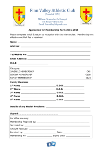 Finn Valley AC Membership Form