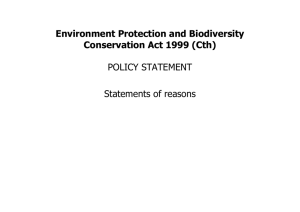 EPBC Act - Policy statement: Statements of reasons