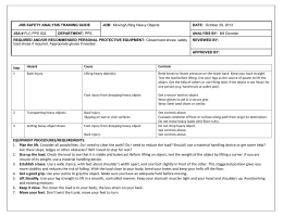 safety operating procedure – hazardous manual task