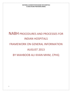 NABH Accreditation Procedure