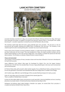 Lancaster Cemetery - Lancaster Civic Society