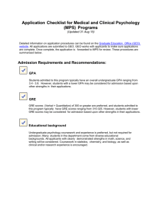 Applicant Checklist - Uniformed Services University of the Health