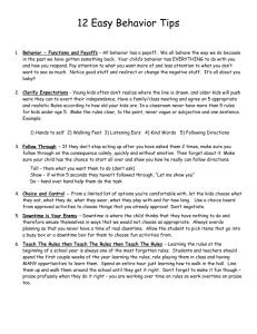 12 Easy Behavior Tips