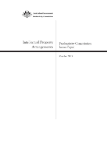 Intellectual Property Arrangements - Issues paper