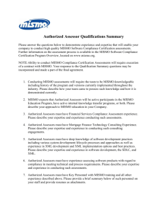 Authorized Assessor Qualification Summary