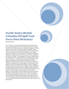Pacific States/British Columbia Oil Spill Task Force Data Dictionary