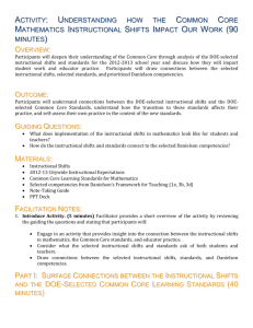 Understanding how the Common Core Mathematics Instructional