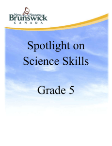 Grade 5 Spotlight on Science Skills