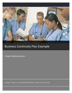 This Business Continuity Template has been developed by