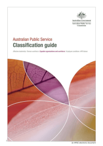 APS Classification guide - Australian Public Service Commission