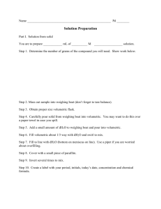 Solution Preparation Directions