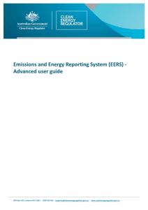 Emissions and Energy Reporting System