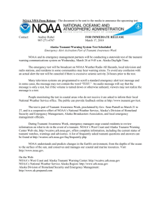 Press Release NOAA Tsunami Test Notification