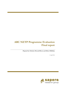 ARC NETP Programme Evaluation Report