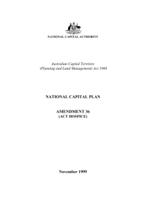 Amendment 36 - National Capital Authority