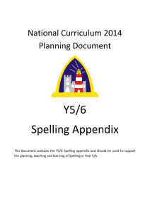 Oak Year 5-6 Spelling Appendix Happisburgh