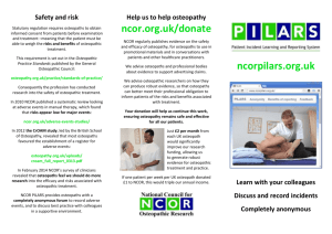 PILARS leaflet - The National Council for Osteopathic Research