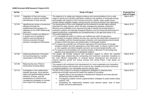 DARD directed AFBI research projects 2012 Word