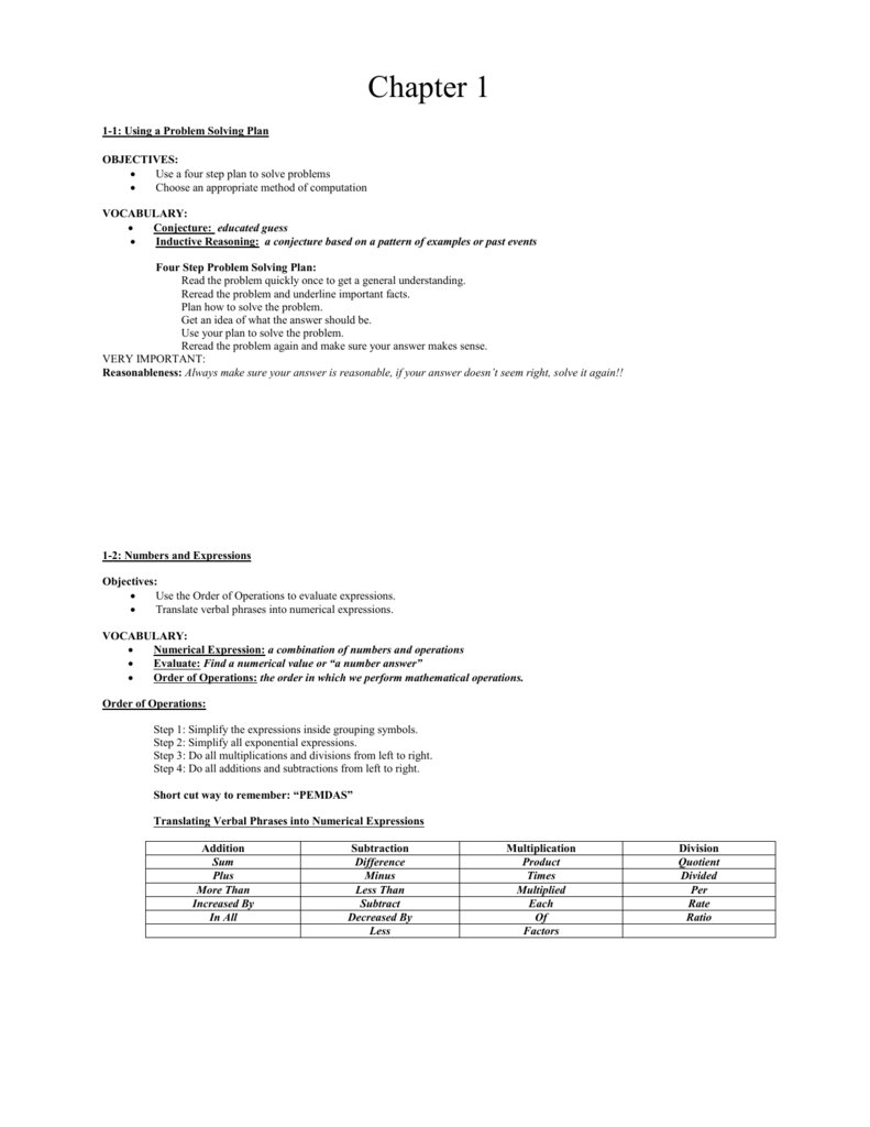 lesson 9 problem solving use the four step plan